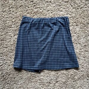 Urban Outfitters Navy Checkered Mini Skirt